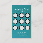 Blauwgroen Green Lips schoonheidssalon Klantenkaartje (Achterkant)