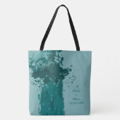 Blauwgroen Green Paint Splatter Party Gift Tote Bag (Voorkant)