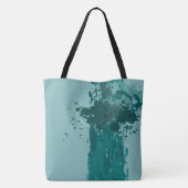 Blauwgroen Green Paint Splatter Party Gift Tote Bag (Achterkant)