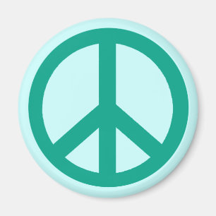 Blauwgroen Green Peace Sign-producten Magneet