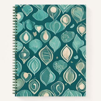 Blauwgroen Green Seashell Spiral Notitieboek | est