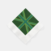 Blauwgroen Green UK Union Jack Decor Servetten (Hoek)