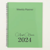 Blauwgroen Green Weekly Maandelijkse Business Plan Planner (Voorkant)