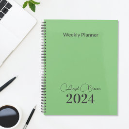 Blauwgroen Green Weekly Maandelijkse Business Plan Planner