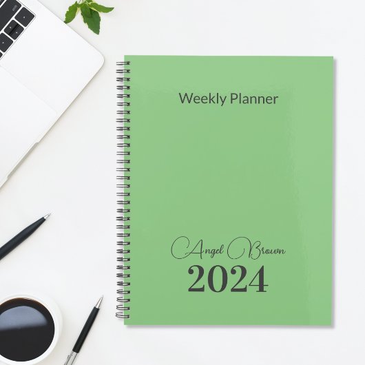 Blauwgroen Green Weekly Maandelijkse Business Plan Planner