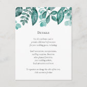 Blauwgroen Greenery Details Wedding Overige inform Informatiekaartje (Voorkant)