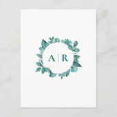 Blauwgroen Greenery Details Wedding Overige inform Informatiekaartje (Achterkant)