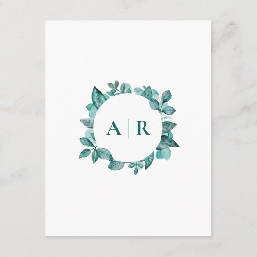 Blauwgroen Greenery Details Wedding Overige inform Informatiekaartje (Achterkant)