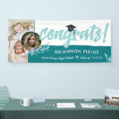 Blauwgroen Greenery Overlapping Photos Congrates A Spandoek (Beurs)