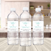 Blauwgroen Grey 50 en fantastische verjaardag Waterfles Etiket