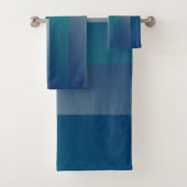 Blauwgroen grijs bad handdoek (Insitu)