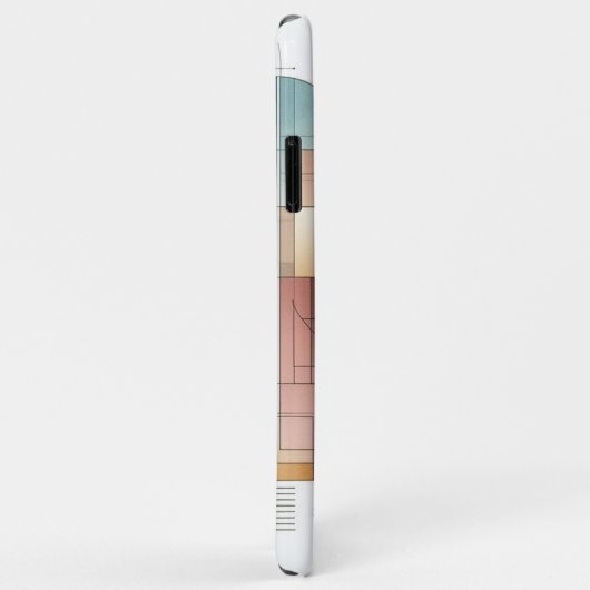 Blauwgroen grijs blauw beige roest rood Abstract k Case-Mate iPhone Case (Achterkant/rechts)