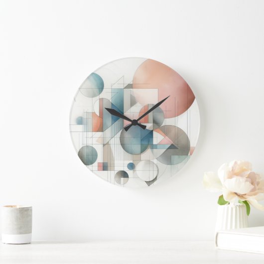 Blauwgroen grijs blauw beige roest rood Abstract k Grote Klok (Huis)