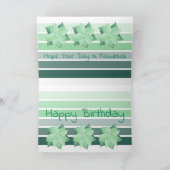 Blauwgroen grijs en witte streep kaart (Binnen)