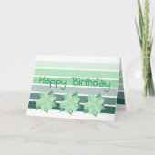 Blauwgroen grijs en witte streep kaart (Voorkant)