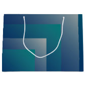 Blauwgroen grijs groot cadeauzakje (Voorkant)