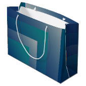 Blauwgroen grijs groot cadeauzakje (Achterkant Gekanteld)