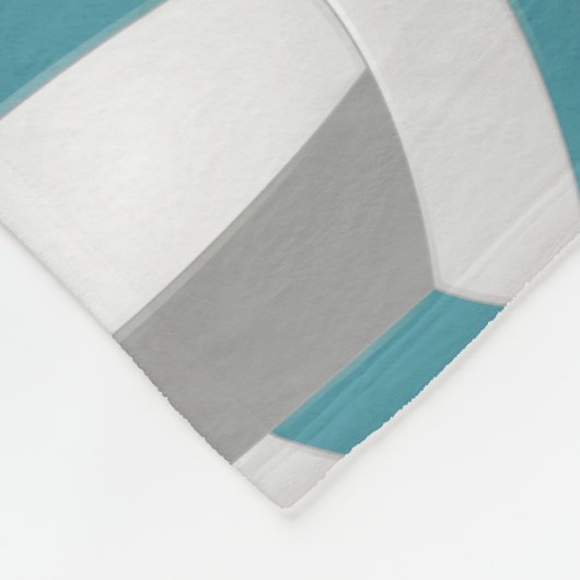 blauwgroen grijs Ik hou van volleybaltekstpatroon Fleece Deken (Hoek)