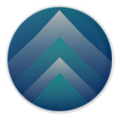 Blauwgroen grijs keramische knop (Voorkant)
