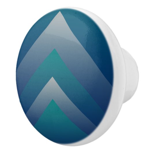 Blauwgroen grijs keramische knop (Rechts)