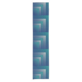 Blauwgroen grijs korte tafelloper (Voorkant)