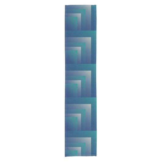 Blauwgroen grijs korte tafelloper (Voorkant)