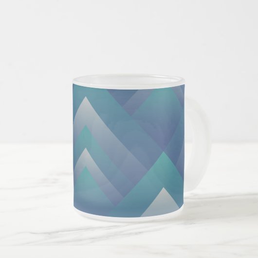 Blauwgroen grijs matglas koffiemok (Voorkant rechts)