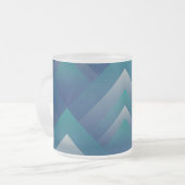 Blauwgroen grijs matglas koffiemok (Voorkant links)