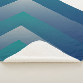 Blauwgroen grijs sherpa deken (3/4)
