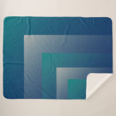 Blauwgroen grijs sherpa deken (Voorkant (horizontaal))