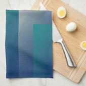 Blauwgroen grijs theedoek (Quarter Fold)