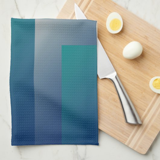 Blauwgroen grijs theedoek (Quarter Fold)