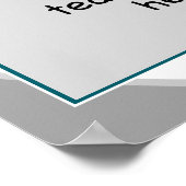 blauwgroen grijs volleybal team kleuren herdenking poster (Hoek)