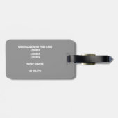 blauwgroen grijs wit voetbal monogrammen bagagelab bagagelabel (Achterkant horizontaal)