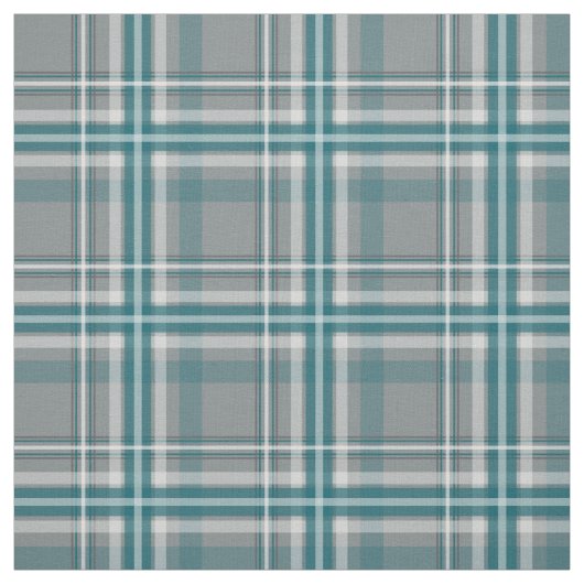 blauwgroen grijs-witte plaid stof (Swatch)