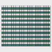 Blauwgroen grijs zwart geruit cadeaupapier (Vlak)