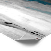 Blauwgroen grijs zwart-wit Abstract Poster (Hoek)