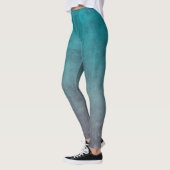 Blauwgroen grijze bijtende ombre leggings (Links)