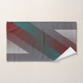 blauwgroen grijze driehoek bad handdoek (Handdoek)