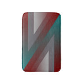 blauwgroen grijze driehoek badmat (Voorkant Verticaal)