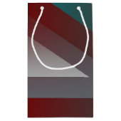 blauwgroen grijze driehoek klein cadeauzakje (Achterkant)