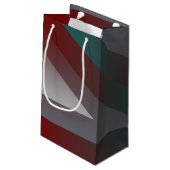 blauwgroen grijze driehoek klein cadeauzakje (Achterkant Gekanteld)