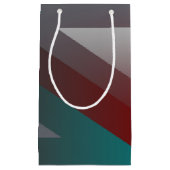 blauwgroen grijze driehoek klein cadeauzakje (Voorkant)