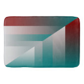 blauwgroen grijze driehoeken met gebarentaal badmat (Voorkant)