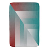 blauwgroen grijze driehoeken met gebarentaal badmat (Voorkant Verticaal)