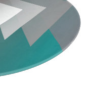 Blauwgroen grijze driehoeken op Bourgogne Snijplank (Hoek)