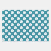 blauwgroen grijze volleybalpatronen bij elke geleg inpakpapier vel (Voorkant 2)