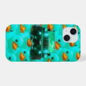 Blauwgroen groen 4x4 duckie kleurrijk hoesje. iPhone 15 case (Achterkant horizontaal)