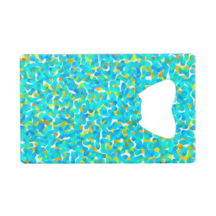 Blauwgroen Groen Blauw - Abstract Patroon Creditkaart Flessenopener