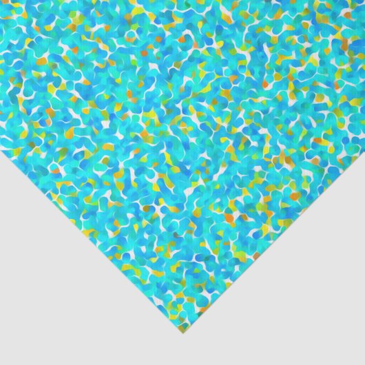 Blauwgroen Groen Blauw - Abstract Patroon Tissuepapier (Detail)